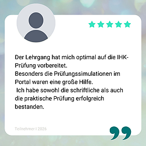 Feedback Finanzanlagenfachmann/-frau (IHK) 34f
