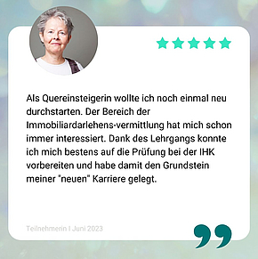 Feedback - Immobiliardarlehensvermittlerin 34i - DMA