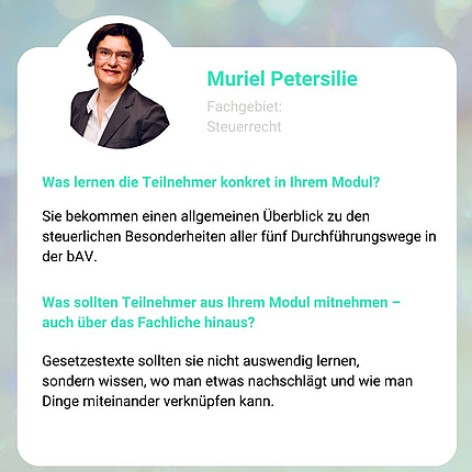 Muriel Petersilie - Betriebswirt bAV Referentin