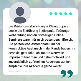 34 d Feedback Geprüfte/r Versicherungsfachmann/-frau IHK - ONLINE