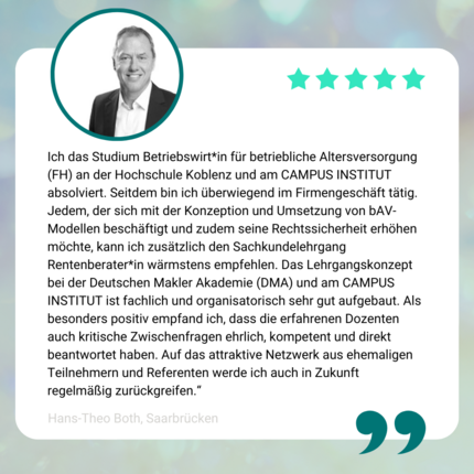 Teilnehmerstimme - Sachkundelehrgang Rentenberater 